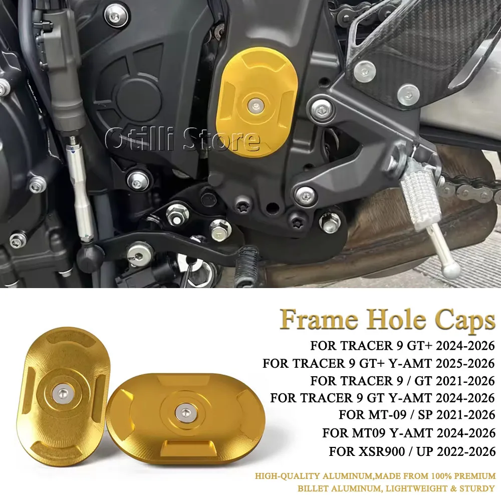 

Заглушки для отверстий в раме мотоцикла, подходят для YAMAHA MT-09 MT09 MT 09 SP 2021-2026 Tracer9 Tracer 9 GT Y-AMT XSR900 XSR 900