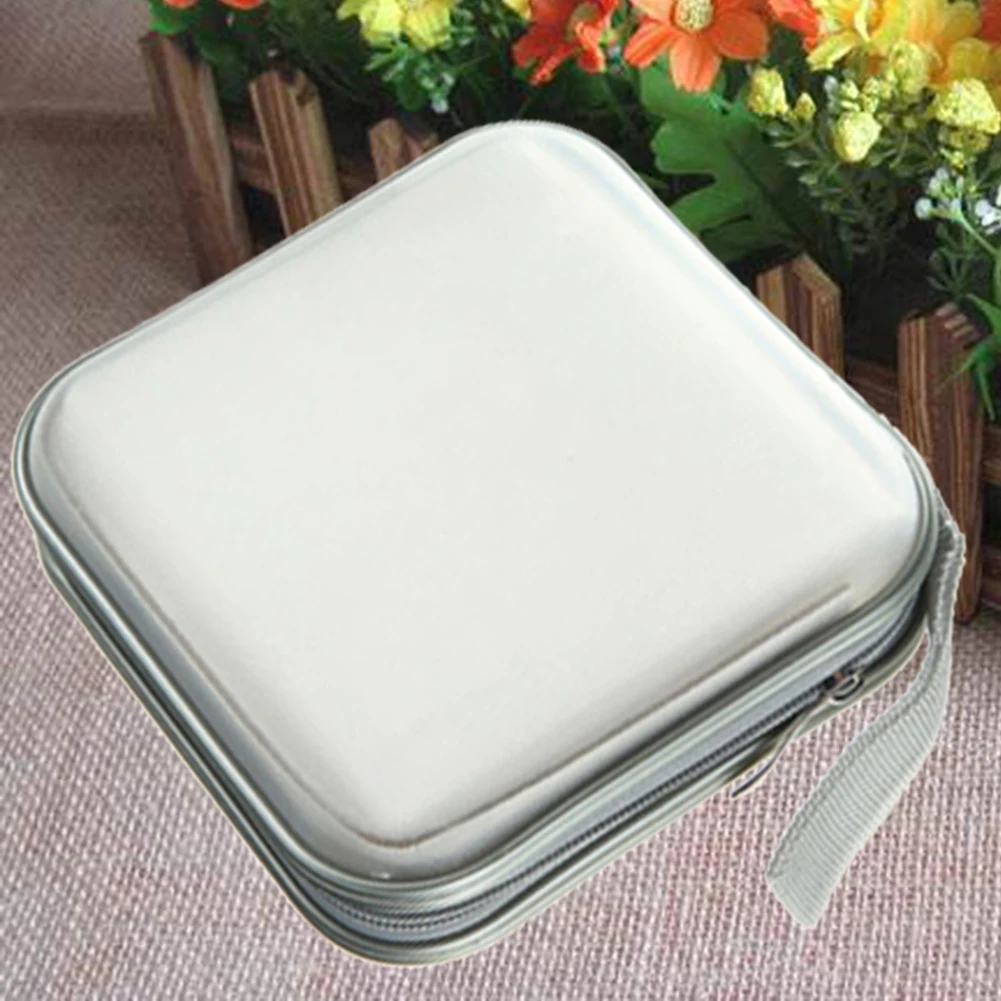 40pcs Capacity Disc CD DVD Wallet Storage Organizer Case Holder(White)