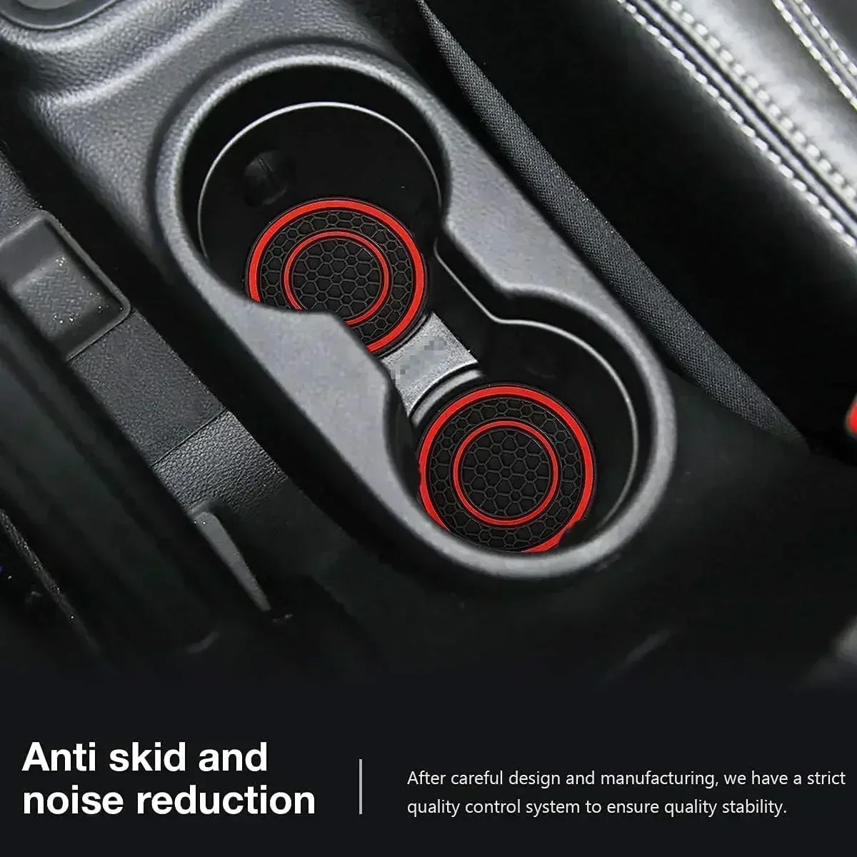 Honeycomb Double Circle PVC Car Cup Holder Coasters Anti-Slip Dust Resistant Washable Auto Interior Accessories