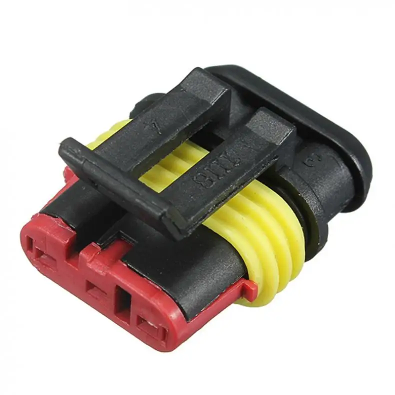 Car Part 3 Pin Way Sealed Waterproof Electrical Wire Auto Connector Plug Set Male to Female Wire Connector