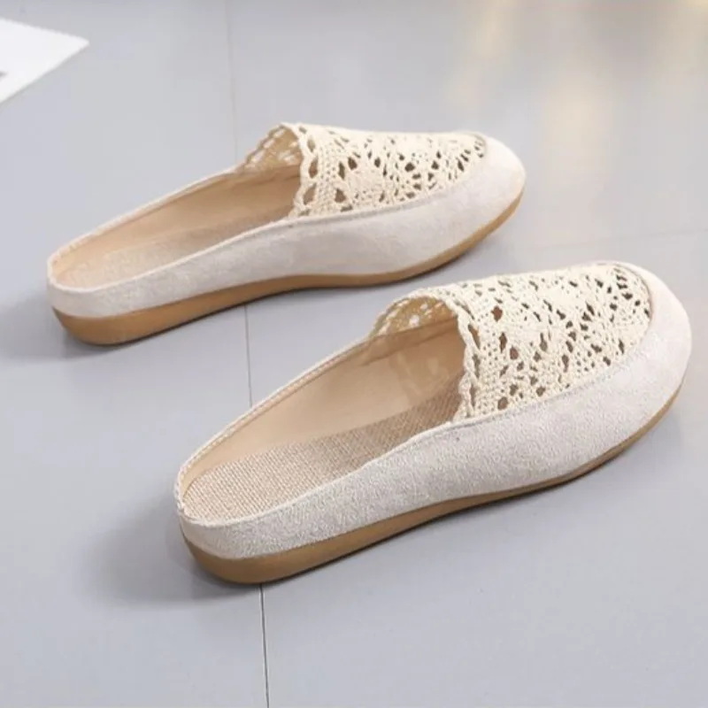 

Модные летние женские тапочки-мюли в корейском стиле, ультрамягкие, с закрытым носком, на мягкой подошве, для беременных, хит продаж