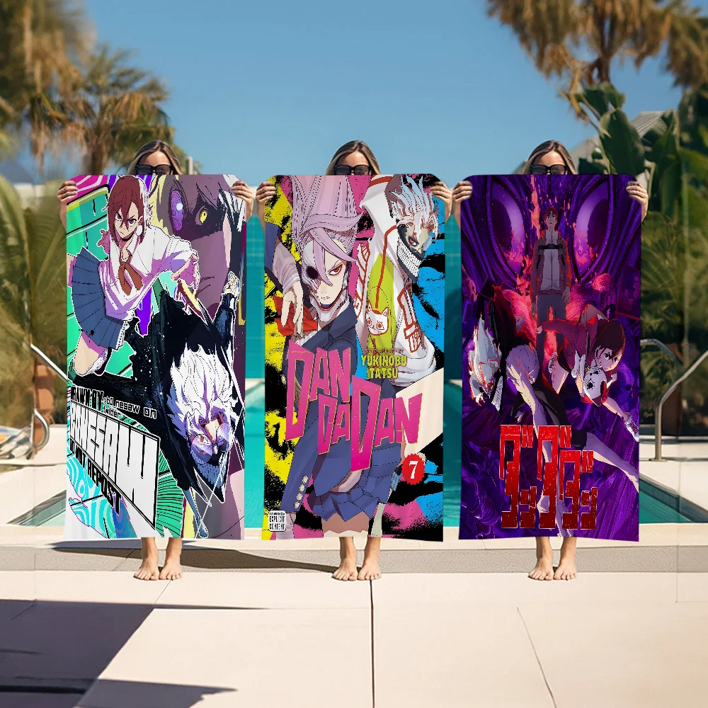 أنيمي Dandadan كين تاكاكورا منشفة استحمام ستوكات لينة امتصاص الماء تنفس لفتاة الاطفال الزخرفية الكرتون منشفة الشاطئ #2