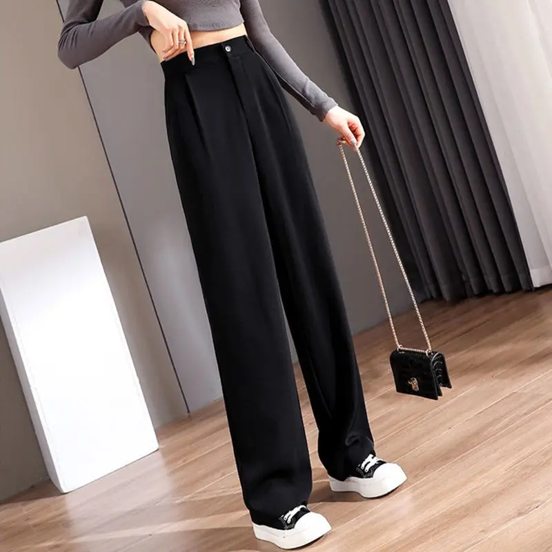 

Pant for Women Autumn and Winter New 2024 Casual Loose Harem Trousers Female Thicken Elastic High Waist Radish Pants W212