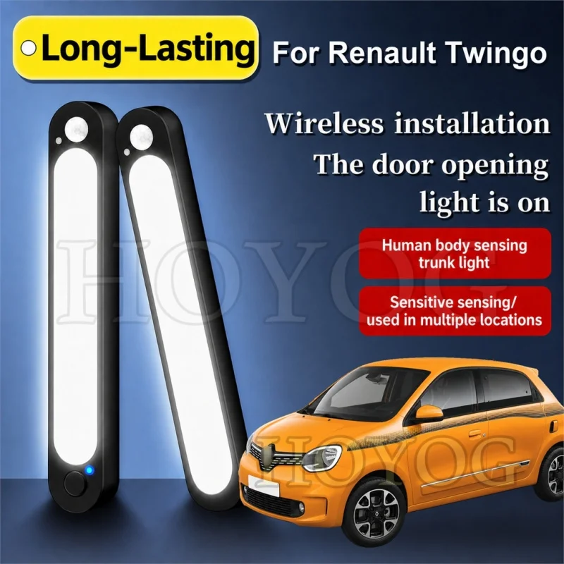 For Renault Twingo 2014-2024 Car Trunk Light LED Lamp Magnetic Sensor Cordless Wireless Boot Cargo Light Sedan Interior Cabin
