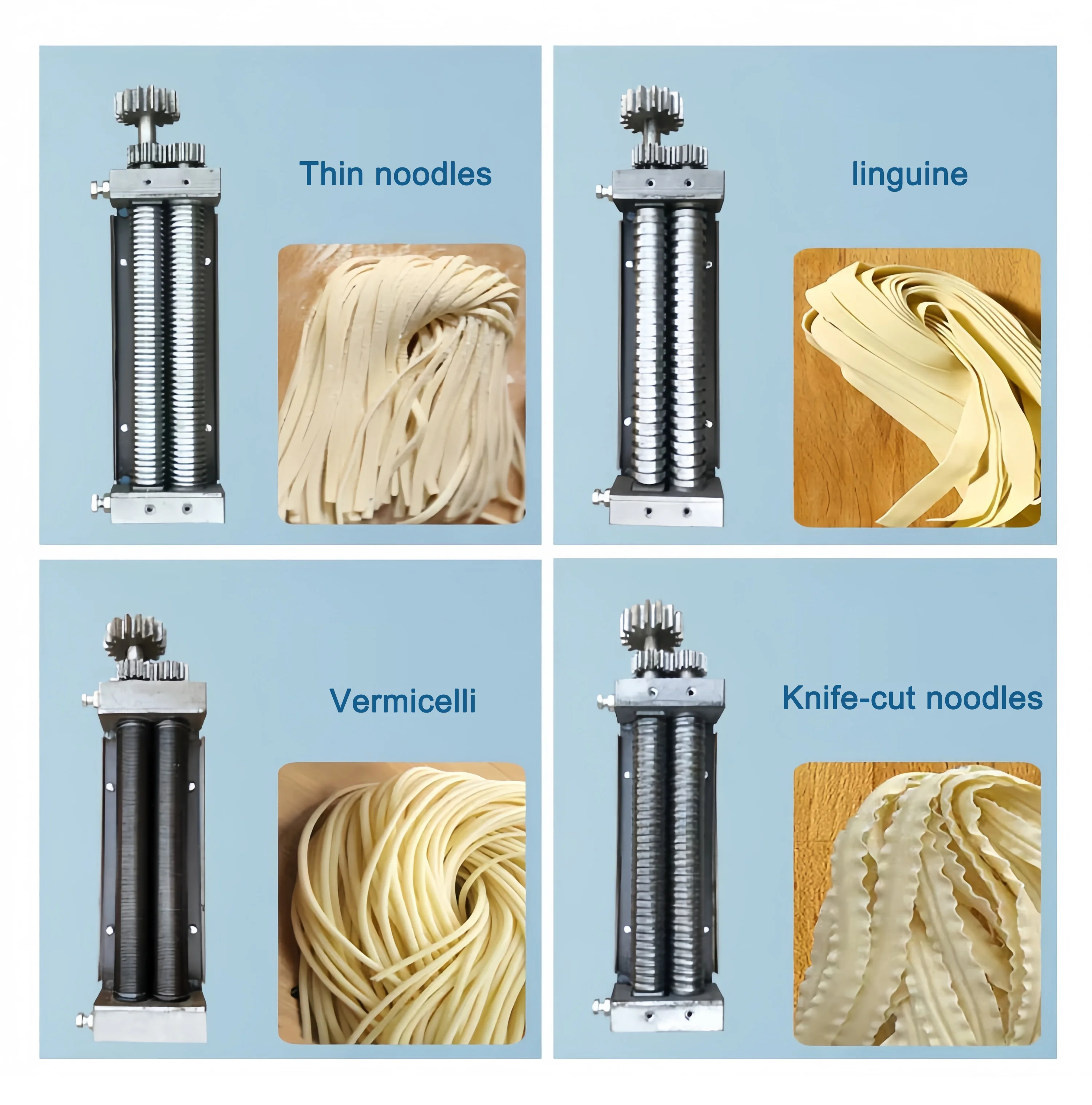 Commercial Professional Electric Stainless Steel Pasta Machine Automatic Dough Sheeter Noodle Maker with Motor Core Component