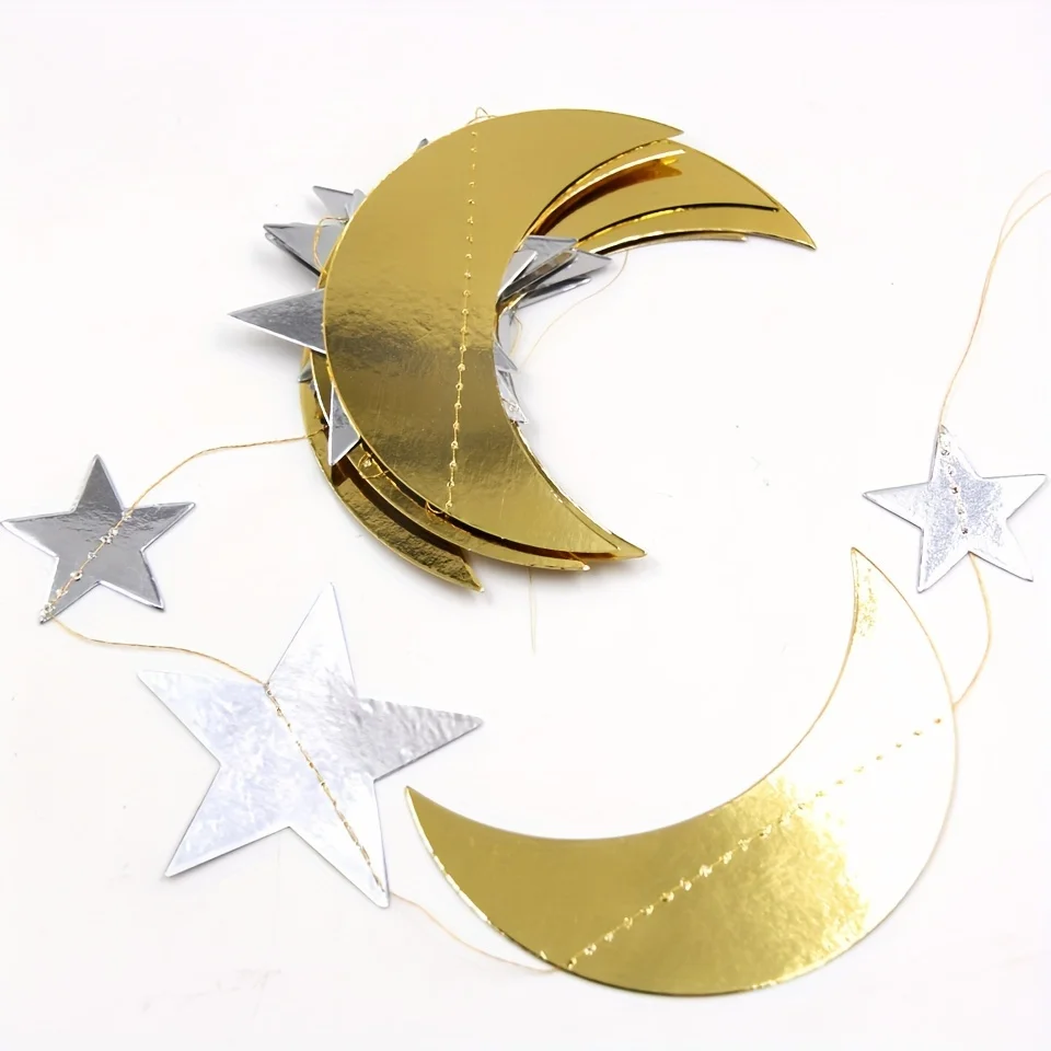 Eid Mubarak Dekoration Stern Mond Ramadan Muslim Hajj Dekor Ramadan Kareem Festival Banner Behänge