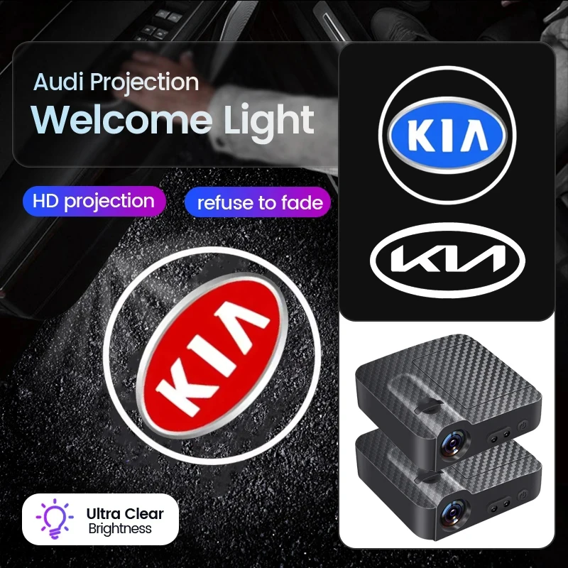 Led HD باب السيارة شعار ترحيب كشاف ضوئي مصابيح اكسسوارات لكيا EV6 ستينغر ريو سورينتو بيكانتو Ceed Borrego Syros K4 K5 #3