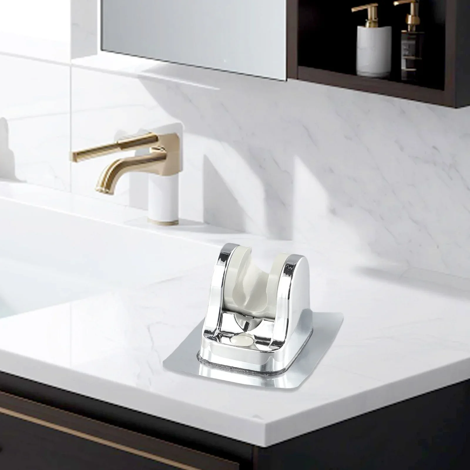 Invite de douche sans poinçonnage, support réglable, accessoires d'amélioration de l'habitat, ABS, pièces d'outils, 1 pièce