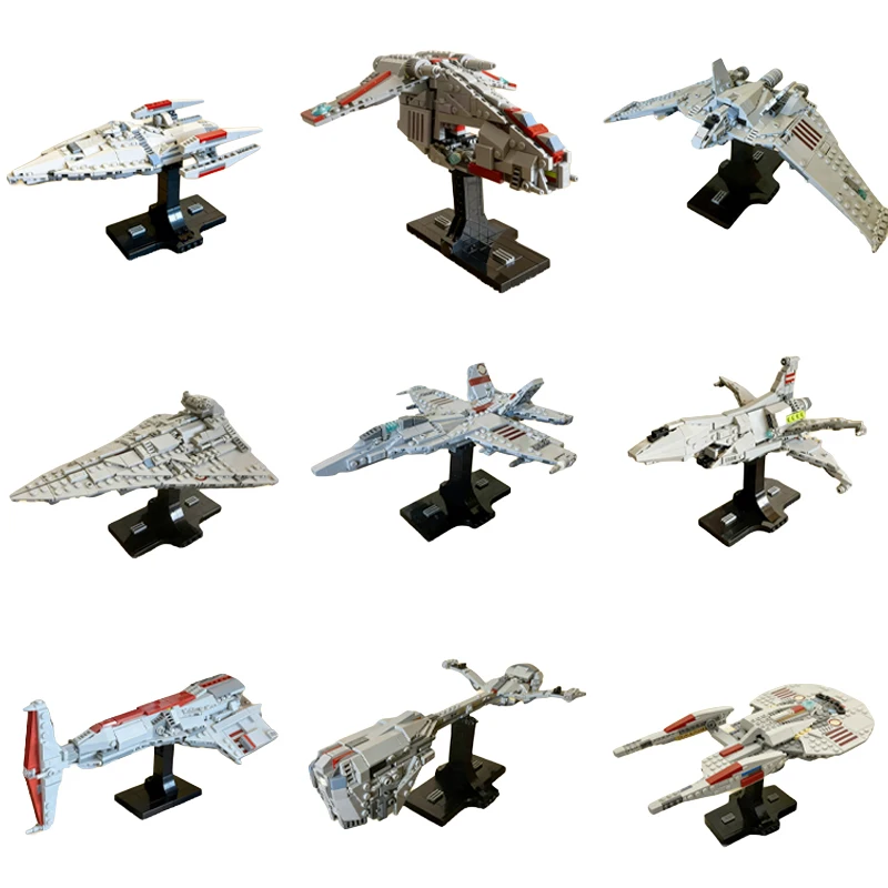 

NEW Space War Battlestar Galactica Pegasus Building Block Model DIY Spaceship Military Sci-fi Movie Assembly Brick Kids Toy Gift