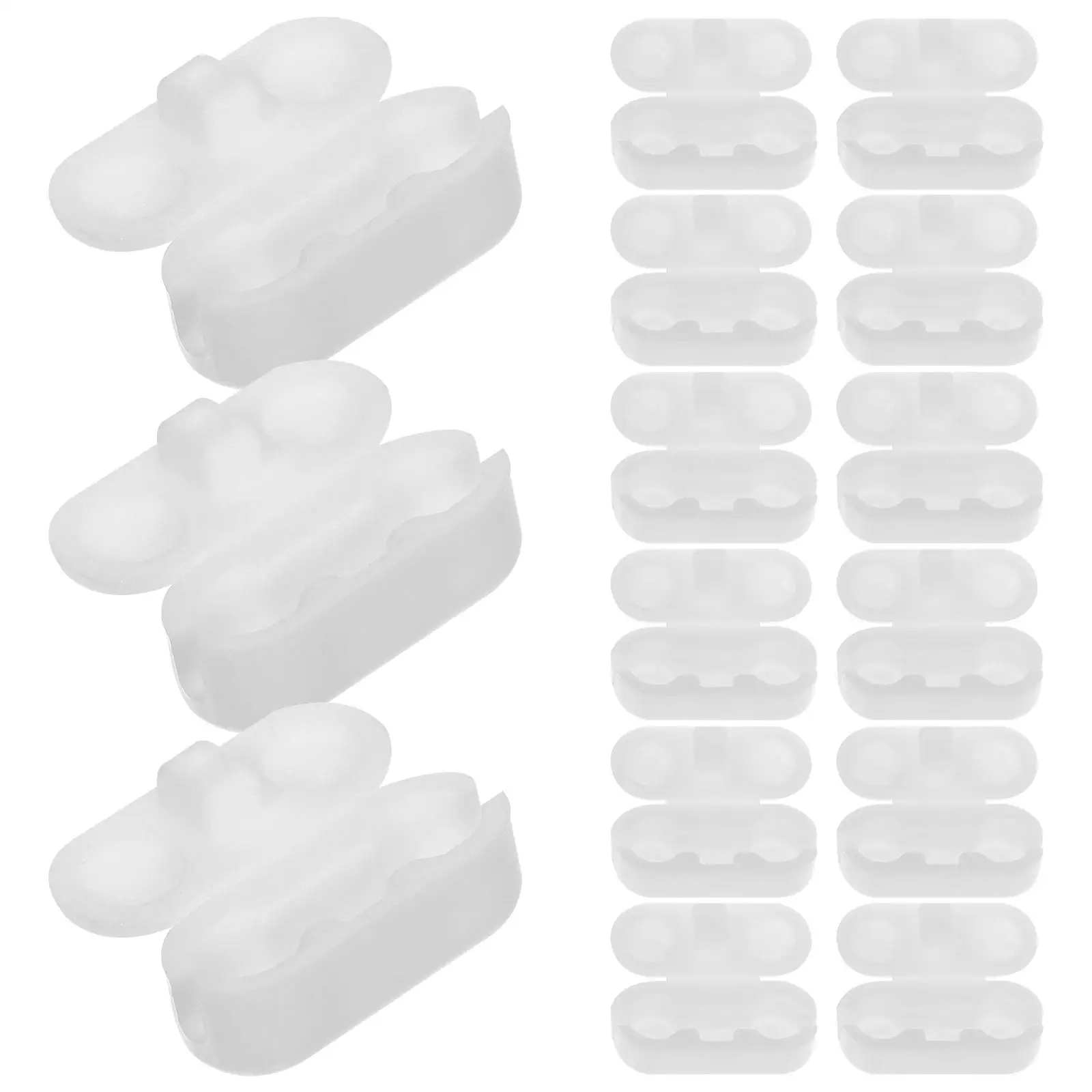 

20 Pcs Bead Curtain Buckle Chain Connector White Plastic Vertical Blind Clips Replacement Blinds Ball Cord Parts