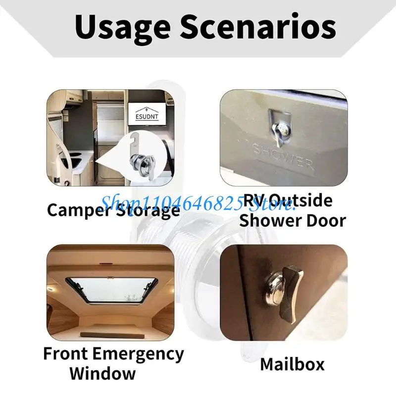 easy installs Keyless Cams Lock 1inch/5/8 Inch Offset Latches Secure Twist Lock Steel Lock for Secure Cabinet & Drawer Door