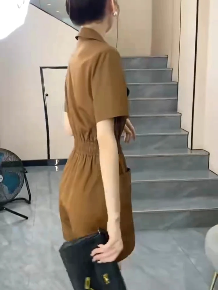 Casual Faionable 2025 verão novas calças femininas de uma peça cintura alta emagrecimento workwear orts corte reto cintura média ort p...