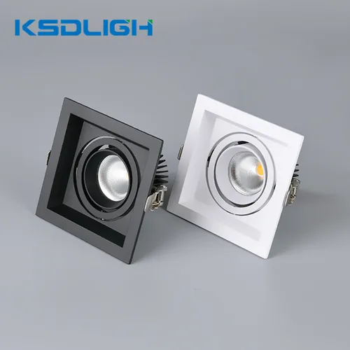 Gu10 Mr16 LED 천장 Downlights 프레임 Recessed 사각형 회전 램프 홀더 더블 링 LED 소켓베이스 스팟 브래킷 피팅 