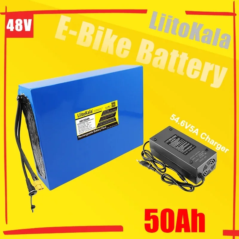 LiitoKala 48 فولت 30Ah/20Ah/25Ah 21700 بطارية حزمة للدراجات الكهربائية بطارية ليثيوم Ebike سكوتر دراجة نارية بطارية حزمة