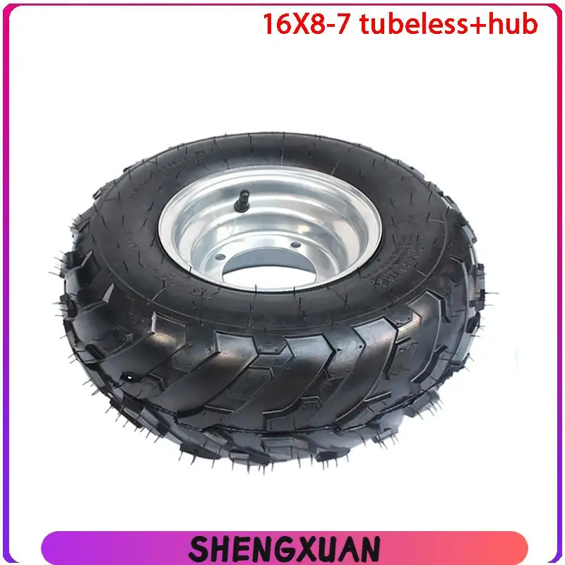 Kart four-wheel ATV accessories, 7-inch vacuum tires, 16X8-7 inch tires, wear-resistant wheels