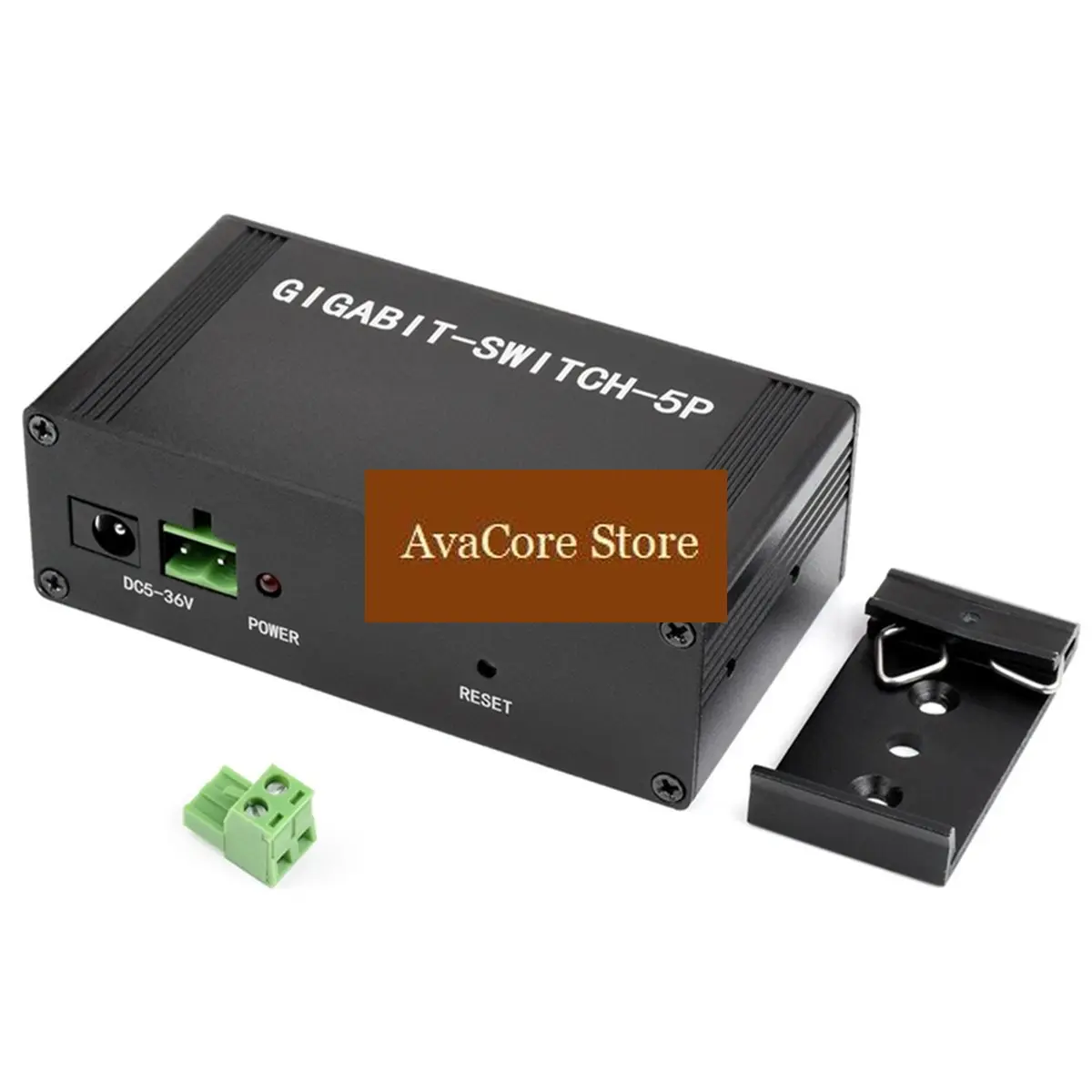 AvaCorePromotion Industrial Grade 5P Gigabit Ethernet Switch IEEE 802.3x-Compliant Full-Duplex 10/100/1000M Connection US Plug