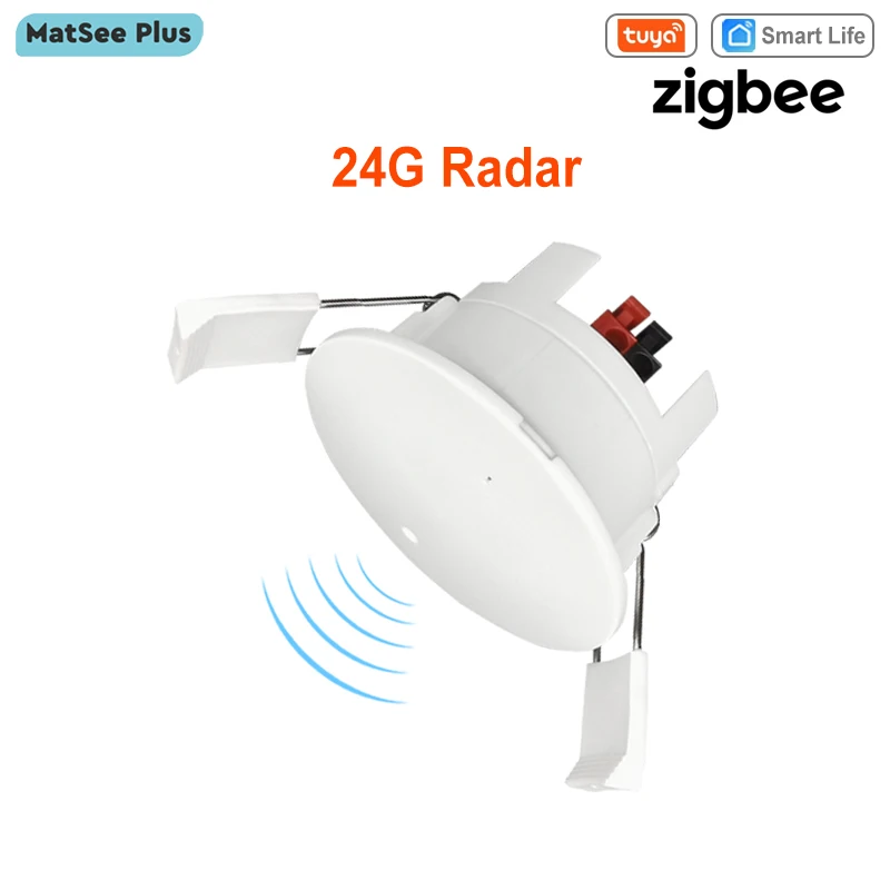 

Умный датчик движения Tuya ZigBee, радар миллиметровой волны, 24 ГГц, детектор яркости/расстояния, приложение, монитор 110/240 В переменного тока