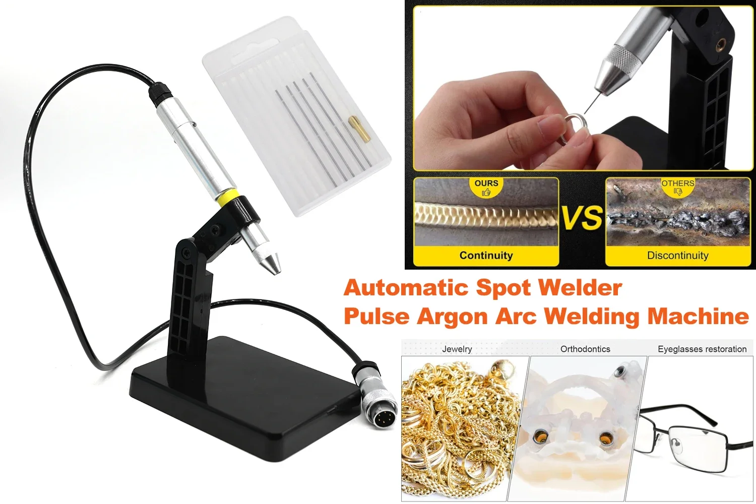 150A Jewelry Tools Pulse Arc Welder Gold Jewelry Spot Welding Machine Electric Jewelry Spot Sordering