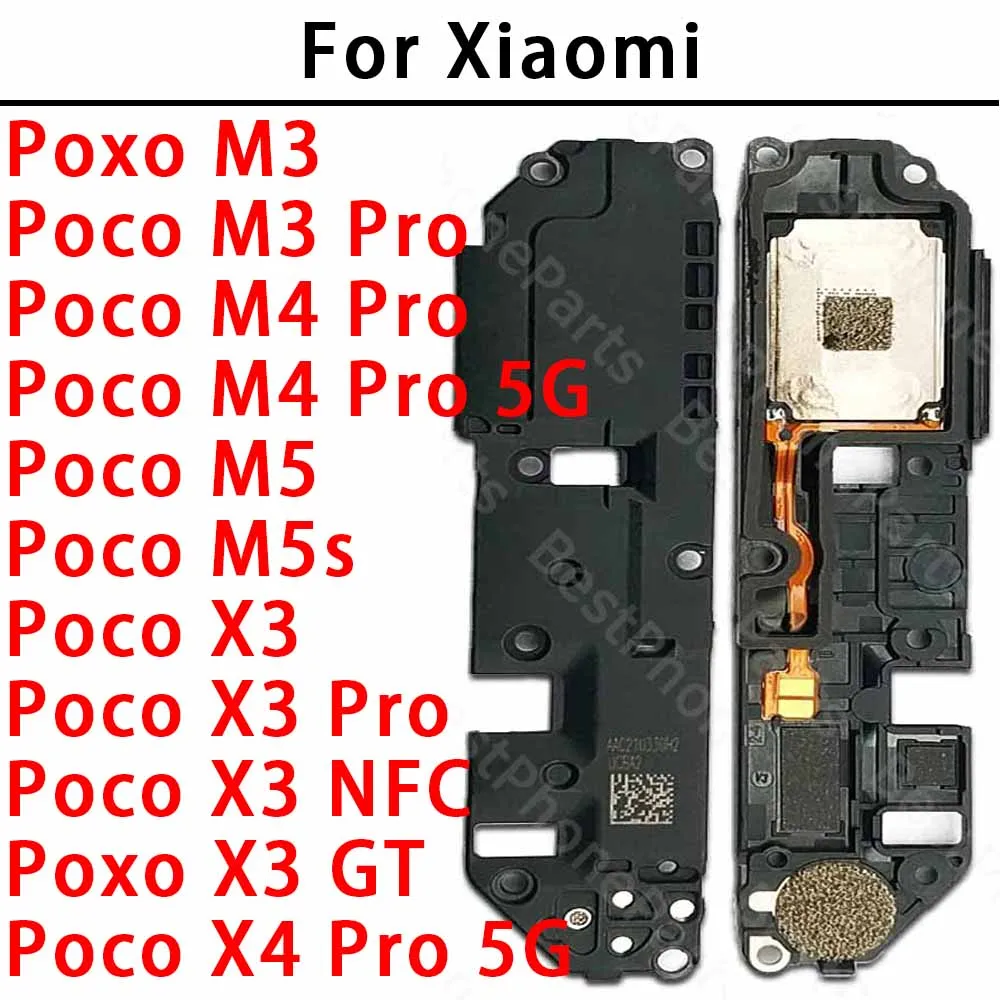 Loudspeaker For Xiaomi Poco M3 M4 M5 M5S X3 X4 Pro NFC GT 4G 5G M3Pro M4Pro X3Pro X3NFC Loud Speaker Buzzer Ringer Sound Module