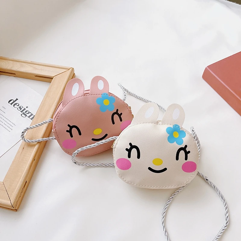 Japanese Kawaii Baby Crossbody Bags Children Party Gift Cute Bunny Coin Purse Girl Sling Shoulder Bag