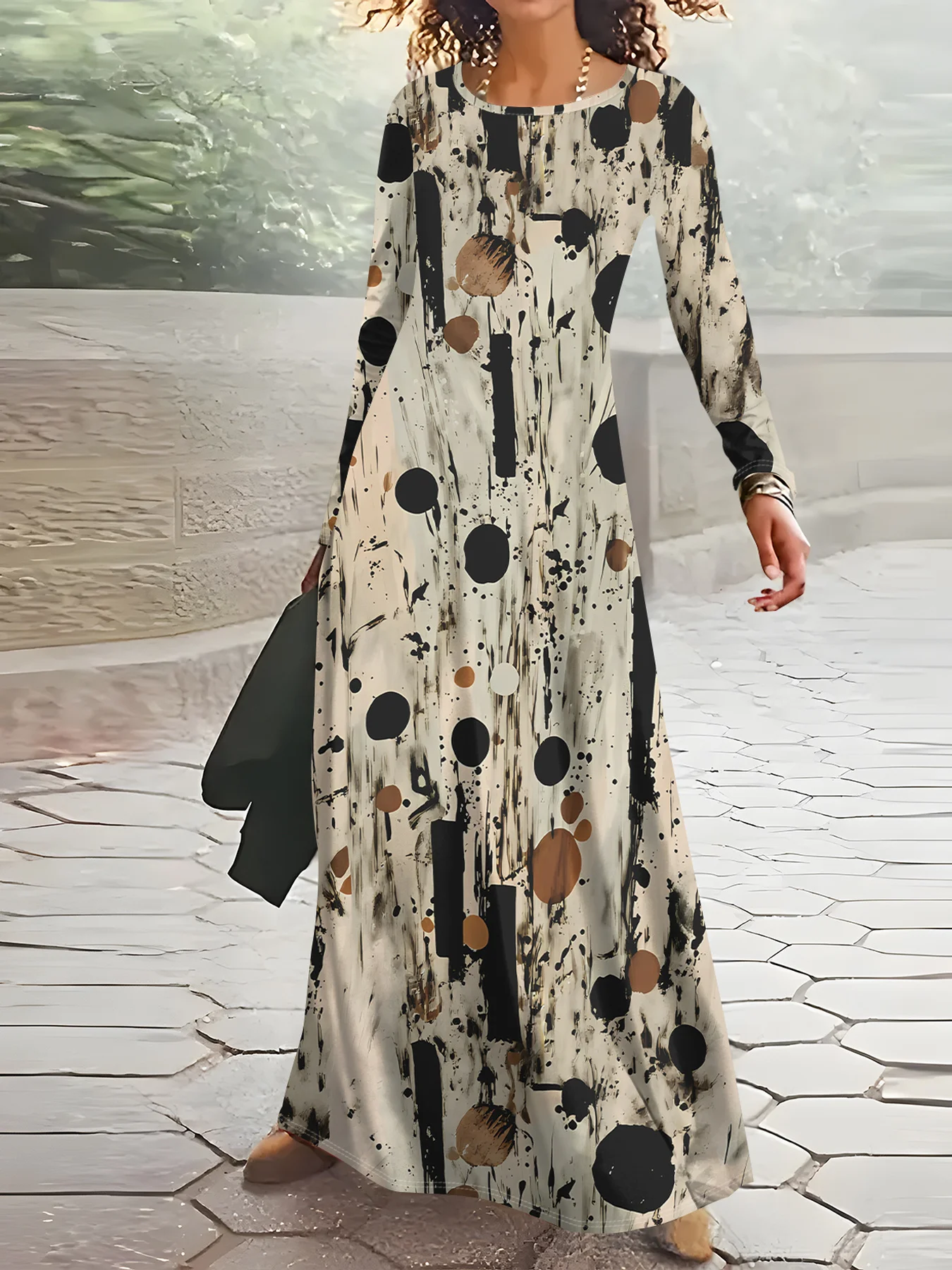 Ethnic Fashion Wear - Женское платье с длинными рукавами и