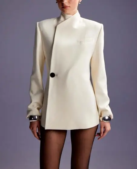 

2025 Women's Solid Color Long Sleeve Button Top with Straight Leg Pants Outfit Set Casual Business Office Wear