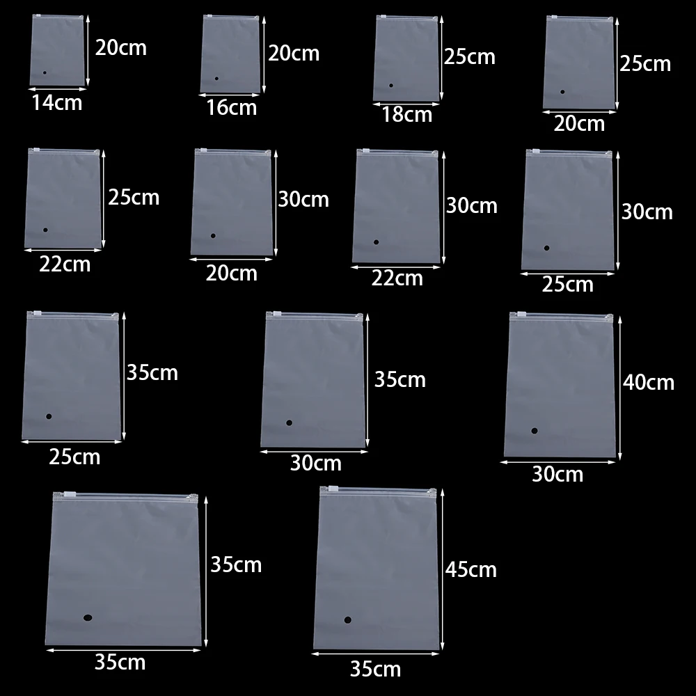 5-10 Stück/Set Mattierte Reißverschlusstaschen für Zuhause und Reisen, Aufbewahrung von Kleidung und Unterwäsche, Verpackungsbeutel mit Luftloch, Organizer, Wiederverwendbare Tasche – Detail 1