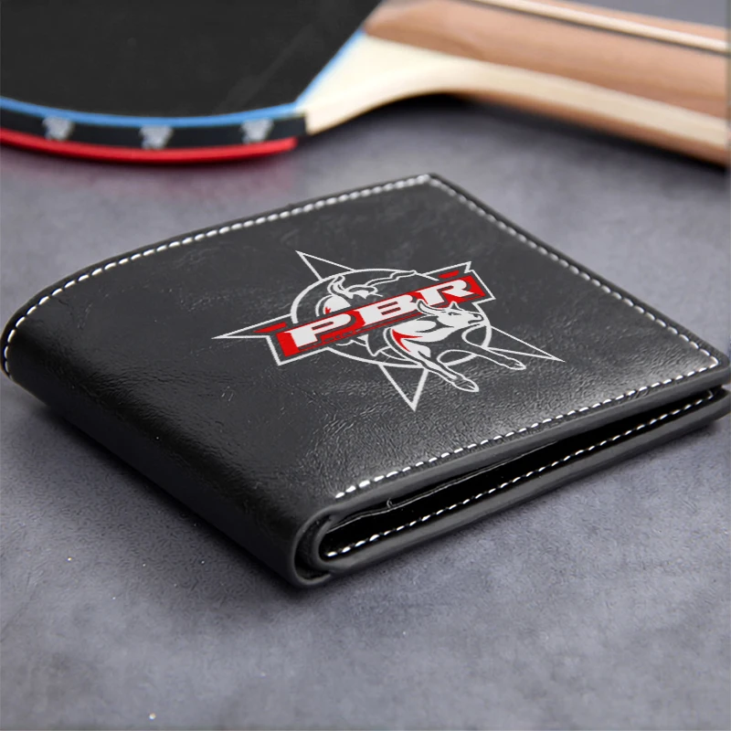 PBR Logo Embossed PU Leather Wallet Men's Compact Business Style Durable Lightweight Design Premium Finish