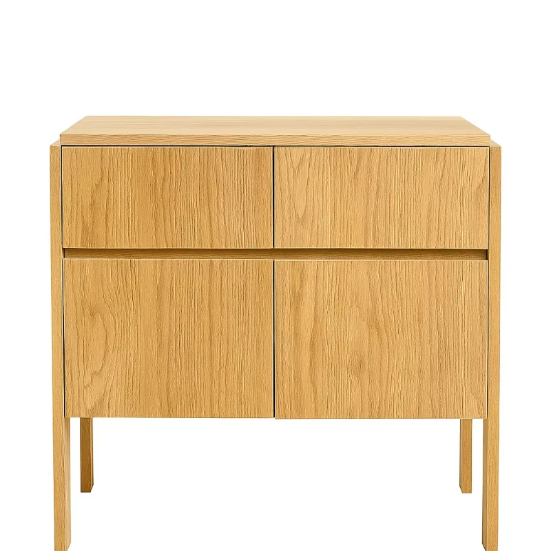 Log style hotel room cabinet bedroom bedside cabinet living room locker with hotel furniture drawer