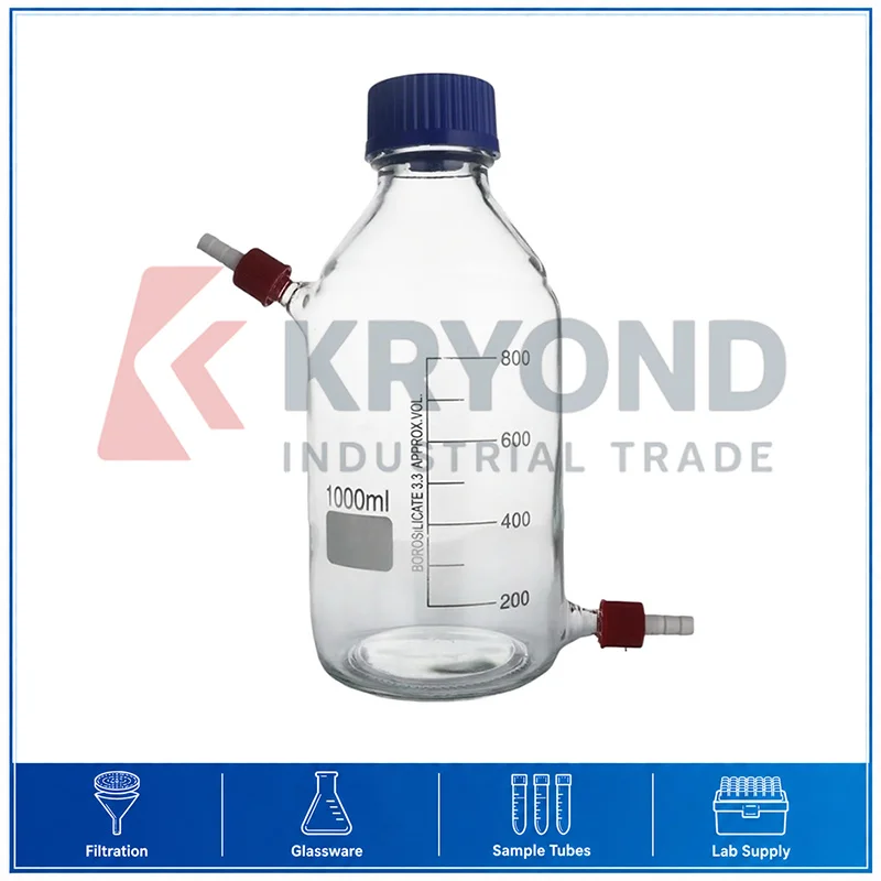 Generic 250mL Borosilicate Bio Refill Bottle Anaerobic Reaction Flask Transparent Glass Reagent Reaction Bottle Lab Use 1Pack