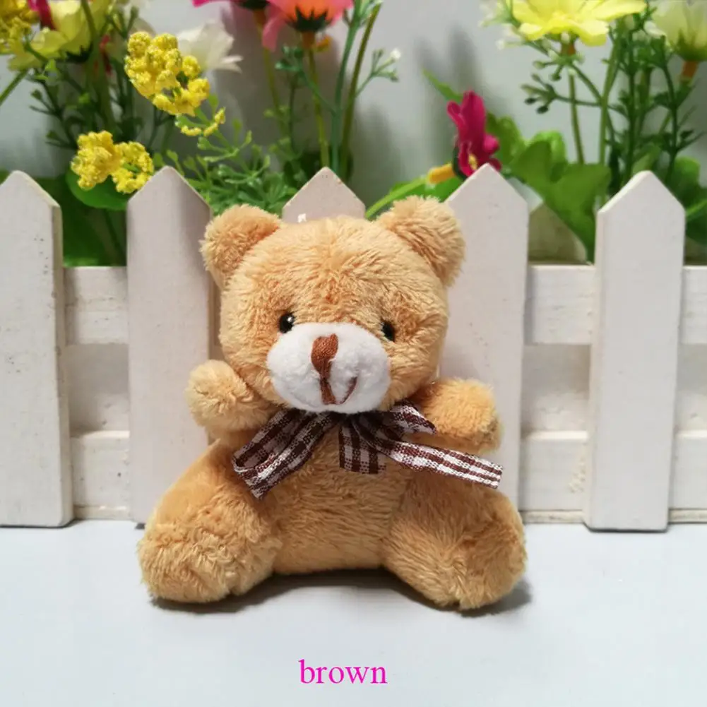 Plush Bear Pendant Cute Mini Bear Doll Stuffed Soft Keychain Pendant Toy Pp Cotton 5.5cm