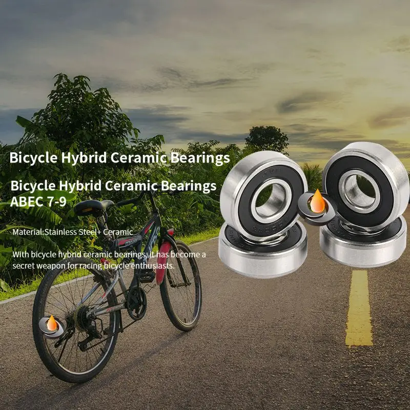 High-speed hybrid ceramic ball bearing 6800 2RS boutique bicycle special bearing 10x19x5mm wear resistance