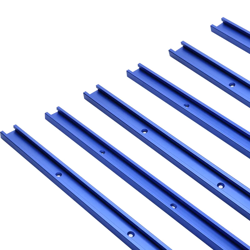 T-Track Pre-Drilled High Stability Aluminium Alloy Cut Profile T-Track With Mounting Holes for Workbench Table Saw DIY Projects