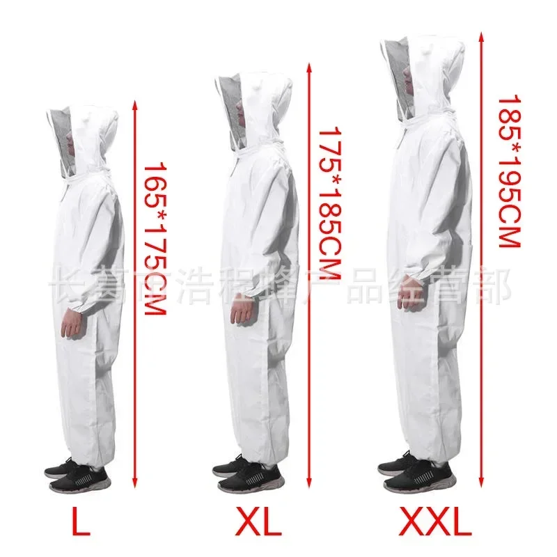 Full Body Protection Beekeeping Suit Cotton Beekeeper Costume Safty Veil Hood Hat Clothes  Beekeepers Bee   WJ901