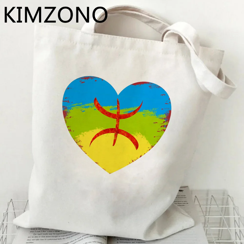 

Amazigh shopping bag cotton canvas reusable grocery bolso bag bolsa compra sacola sac tissu