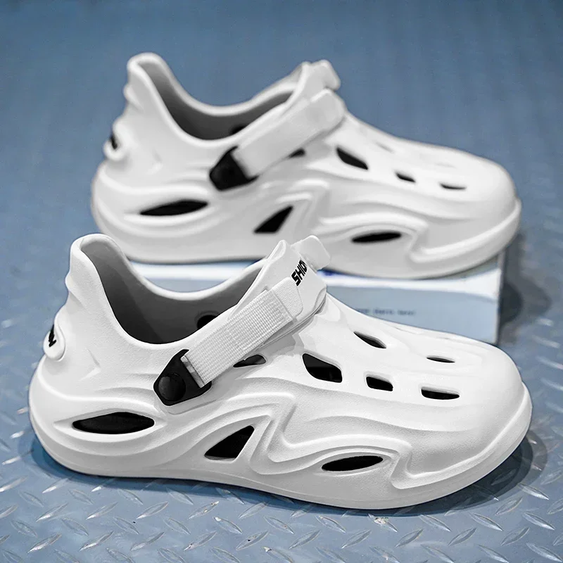 الرجال الصنادل في الهواء الطلق النعال الرياضية الشاطئ الشرائح تنفس قباقيب الرجال النساء أحذية للحديقة غير رسمية عدم الانزلاق الرجال الصنادل في الهواء الطلق