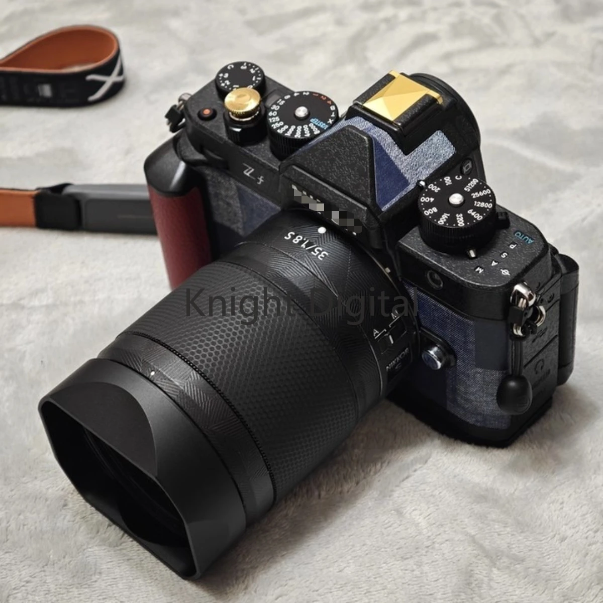 Capa de lente de metal quadrada de liga de alumínio com tampa de metal grátis para Nikon NIKKOR Z35 1.8S Z-Mount Câmera Fotografia Acessórios