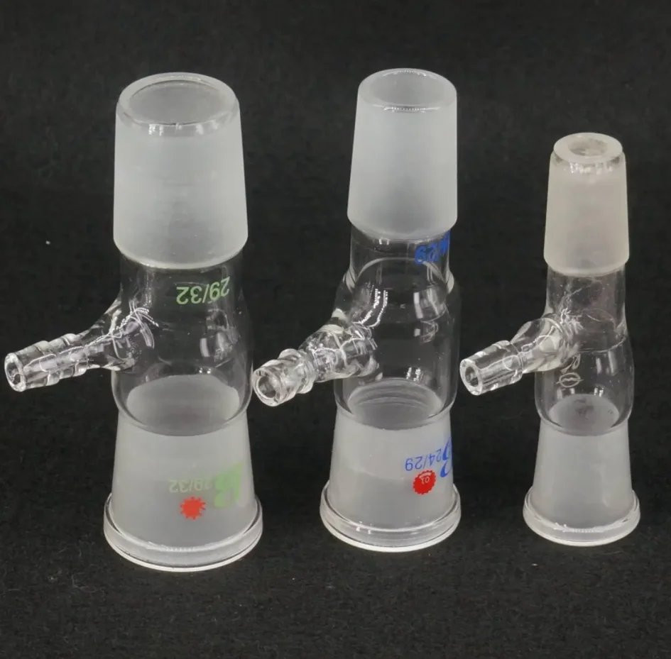 Afbeelding 7: 14/23 19/26 24/29 29/32 Grondgewricht Vrouw naar Man Borosilicaatglas Transfer Gas Adapter Lab