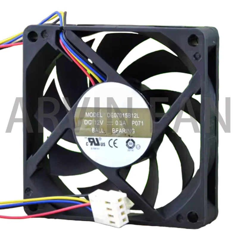 

DE07015B12L Вентилятор процессора с шариковым ШИМ, четырехконтактный вентилятор 7 см