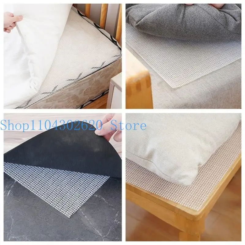 02DE Anti Slip Underlay Rug Gripper- Multifunctional Liner Non Slip Mat Mesh for Hard Floors Cushions Drawer Backing Durable