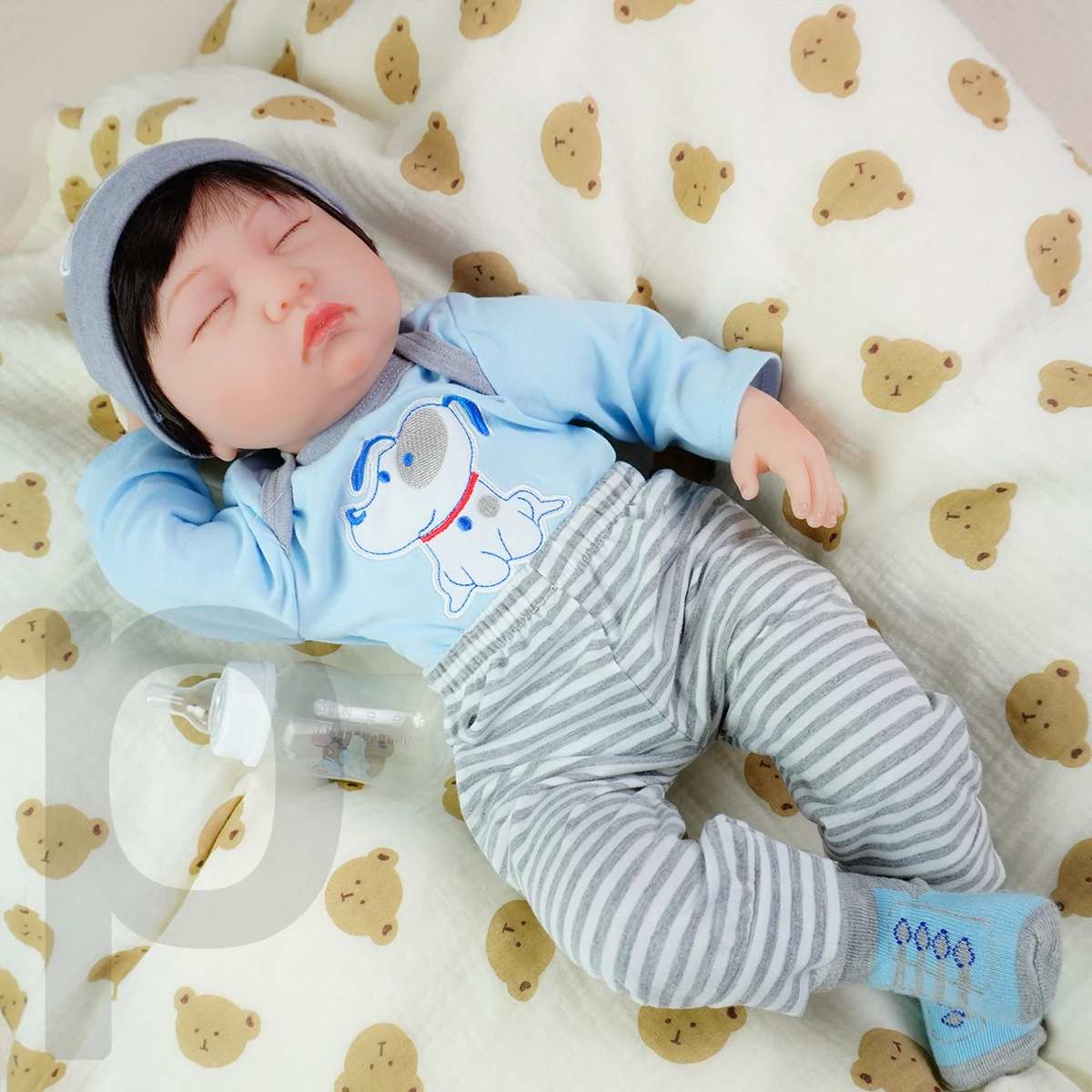 JOYORA 50CM ファッションドール リアルな布製ボディ リボーンドール 3Dスキンアートドール 手作り かわいい子供のお友達 誕生日プレゼント