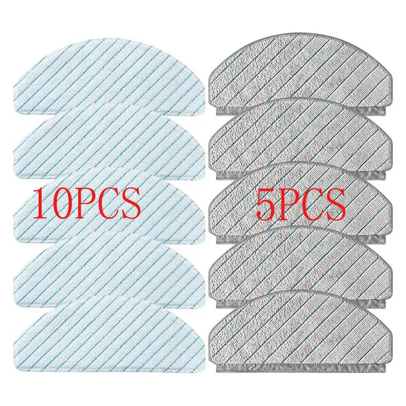 15PCS Wiping Mop Pads For ECOVACS DEEBOT OZMO T10/T10 Plus Robot Vacuum Cleaner Mop Cloth Parts  T10/T10 Plus Mopping Cloth