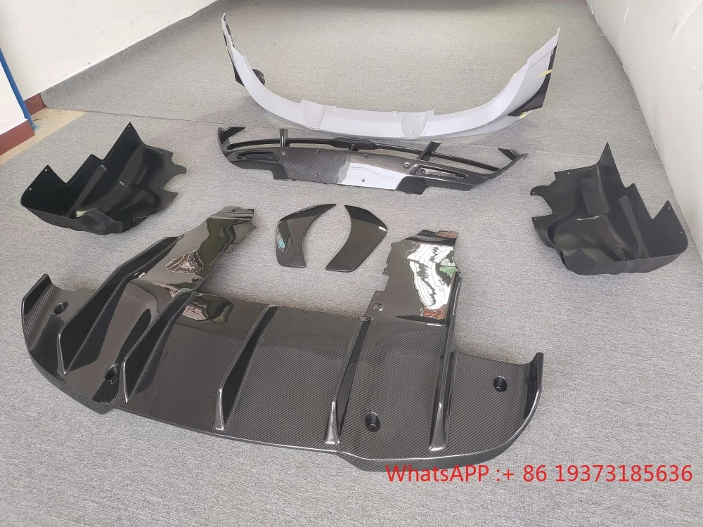 High Quality Carbon Fiber R Style for McLaren 720S Body Kit Upgrade Rear Bumper Grille Rear Diffuser Automotive Parts