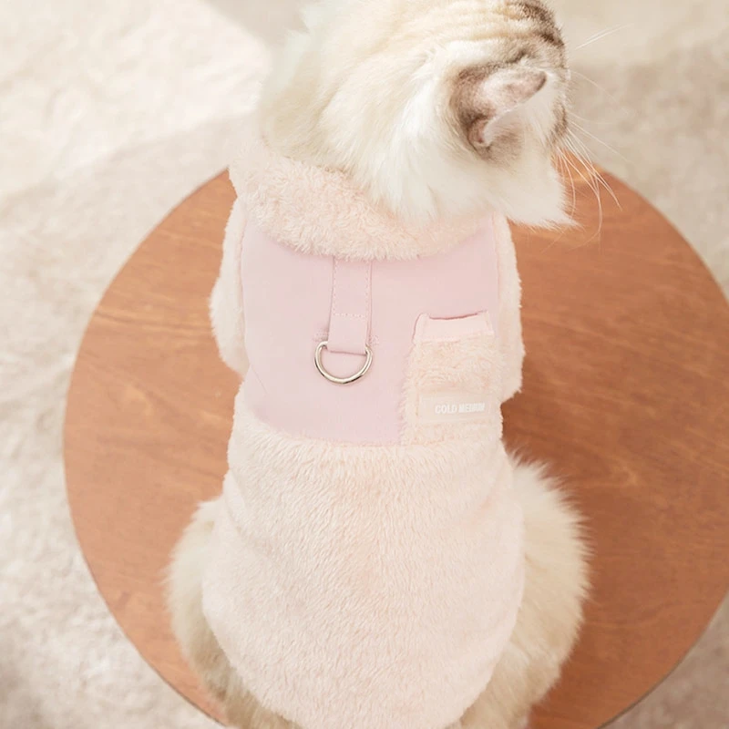 Warm Dog Clothes Winter Dog Coat Jacket Padded Double-Sided Puppy Down Jacket Fashion Solid Cat Coat Bichon Frise Pet Supplies