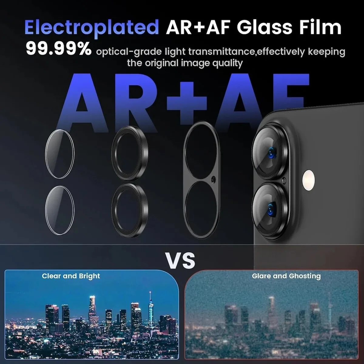 واقي العدسة لهاتف iPhone 17 Titanium Edition - واقي مقاوم للخدش والكسر