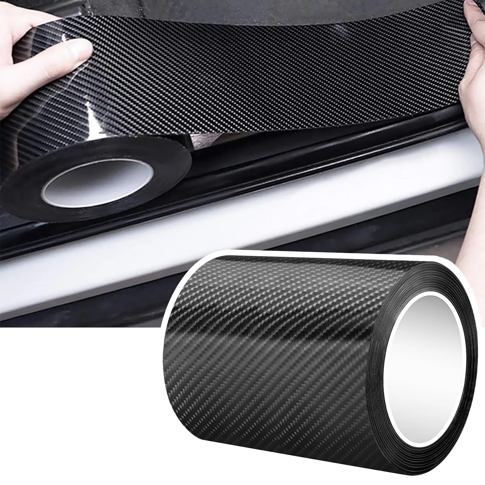 1 Roll 3D Carbon Fiber Vinyl Sticker Car Decal, Suitable for Car, Motorcycle And Window Decoration Carbon Fiber Vinyl Wrap