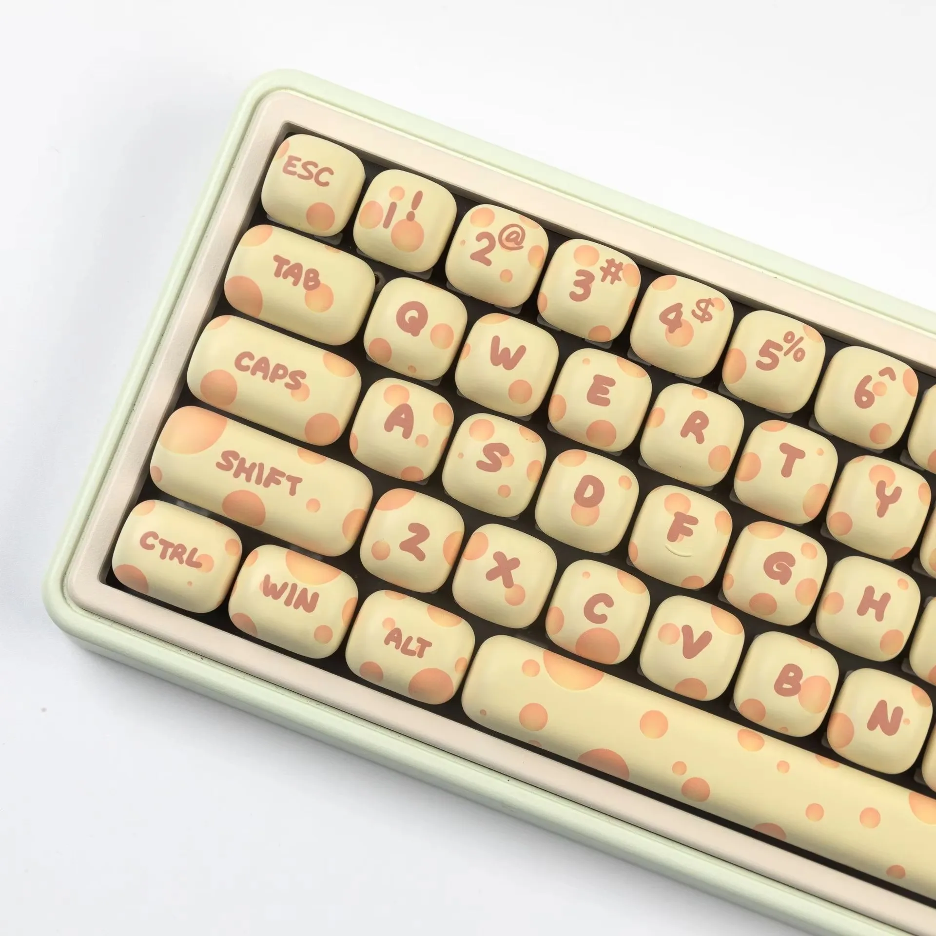 Cheese Keycap MOG Rounded Height PBT Hot Sublimation for Mechanical Keyboard Magnetic axis Weird cute
