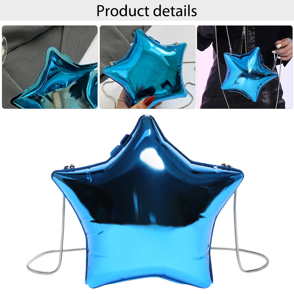 

Creative Acrylic Clutch Purse with Chain Strap Star Shape Shoulder Bag Cute Small Purse Trendy Crossbody Bag for Women