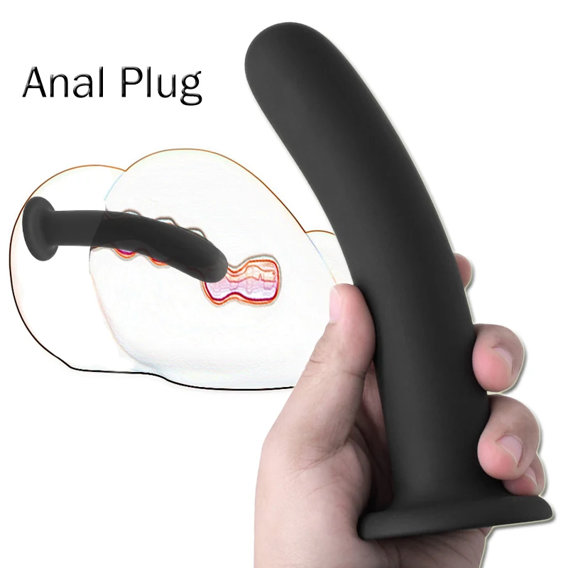 Anal Butt Plug 3 Sizes Anal Plugs Training Simple Dildos with Strong Suction Cup Anal Sex Toys for Beginners to Advanced Users