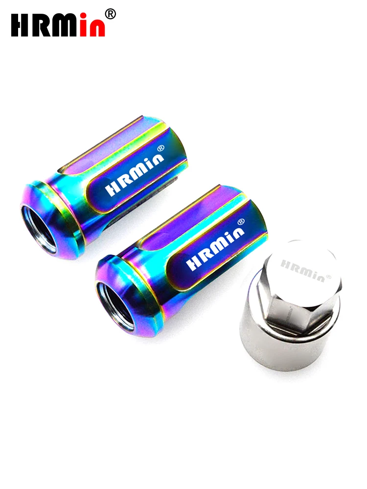 HRMin Gr5 titanium ball seat anti-theft wheel lug nut open end  4ps1key 20ps1key M14x1.5x35mm Audi Mercedes-Benz  Prsche etc